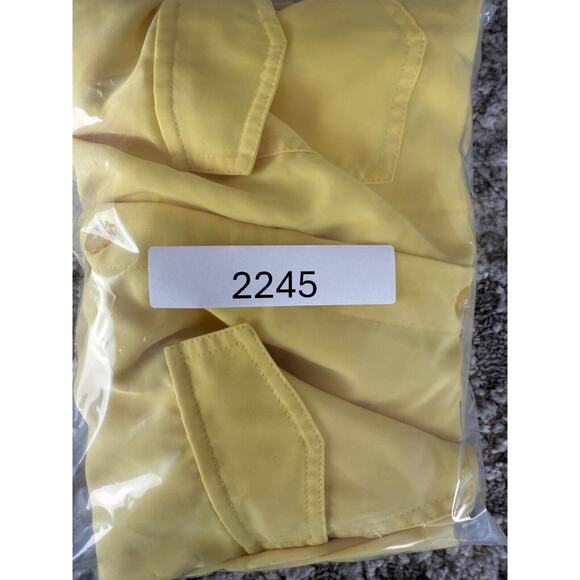 Susan Graver Plus Size 1X Casual Button Collar Top Yellow 3/4 Sleeve Pockets - Picture 8 of 8